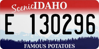 ID license plate E130296