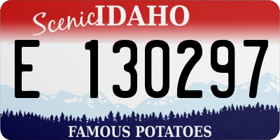 ID license plate E130297