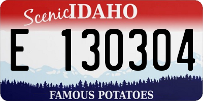 ID license plate E130304
