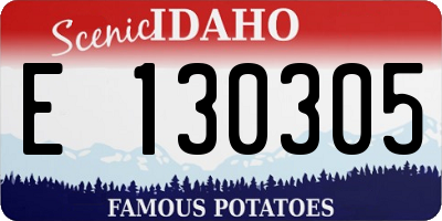 ID license plate E130305