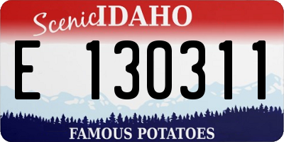 ID license plate E130311