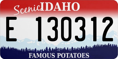 ID license plate E130312