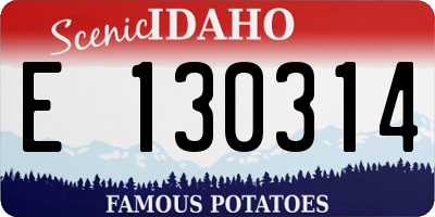 ID license plate E130314