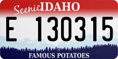 ID license plate E130315