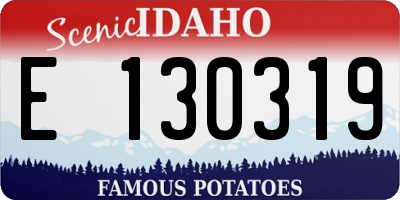 ID license plate E130319