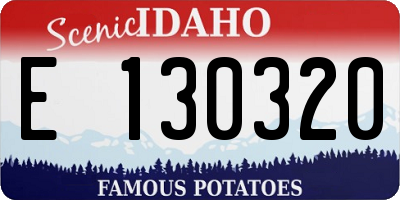 ID license plate E130320