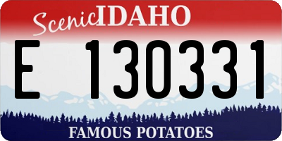 ID license plate E130331