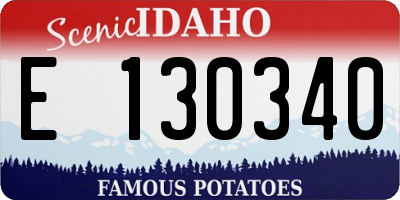 ID license plate E130340