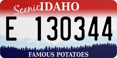 ID license plate E130344