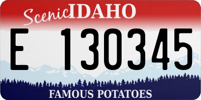 ID license plate E130345