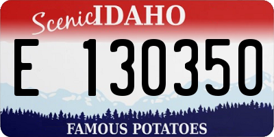 ID license plate E130350