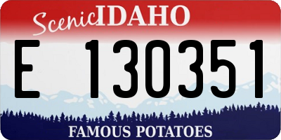 ID license plate E130351