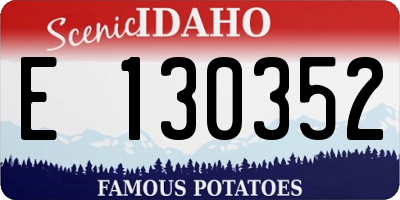 ID license plate E130352