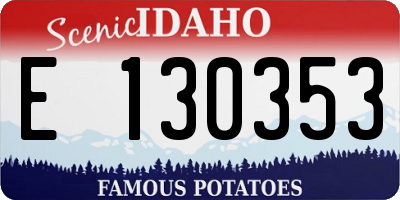 ID license plate E130353
