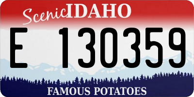 ID license plate E130359