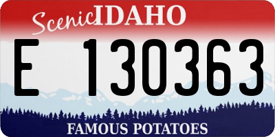 ID license plate E130363