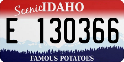 ID license plate E130366