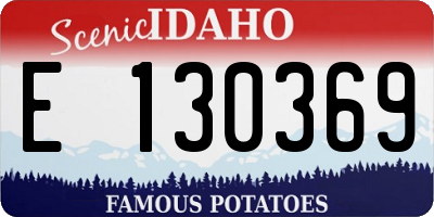 ID license plate E130369