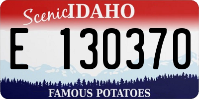 ID license plate E130370
