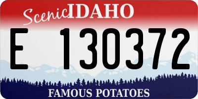 ID license plate E130372