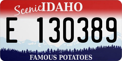ID license plate E130389