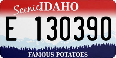ID license plate E130390