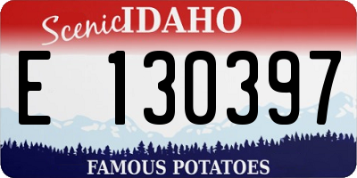 ID license plate E130397