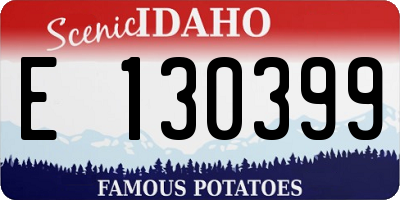 ID license plate E130399