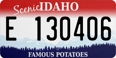 ID license plate E130406