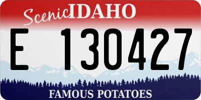 ID license plate E130427