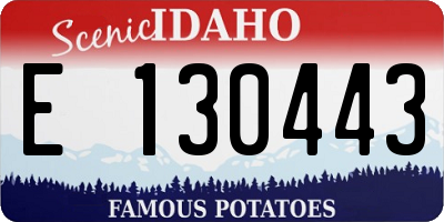 ID license plate E130443