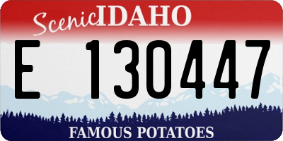 ID license plate E130447