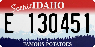 ID license plate E130451