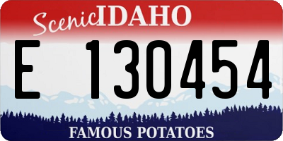 ID license plate E130454