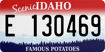 ID license plate E130469