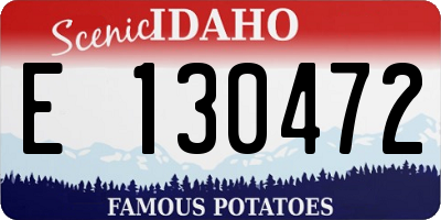 ID license plate E130472