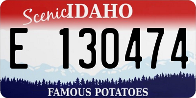 ID license plate E130474