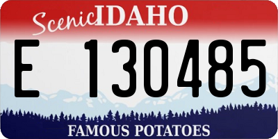 ID license plate E130485