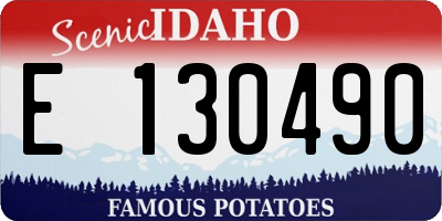 ID license plate E130490
