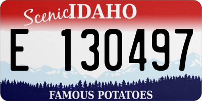 ID license plate E130497