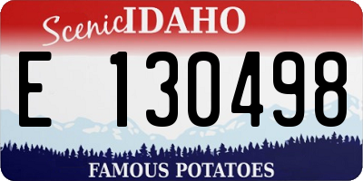 ID license plate E130498