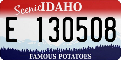 ID license plate E130508
