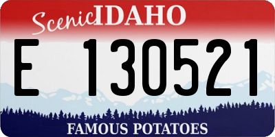 ID license plate E130521