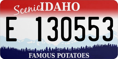 ID license plate E130553
