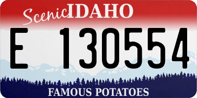 ID license plate E130554