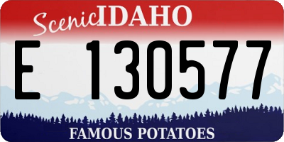 ID license plate E130577