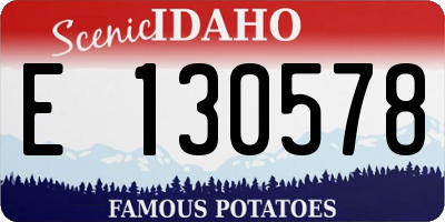 ID license plate E130578