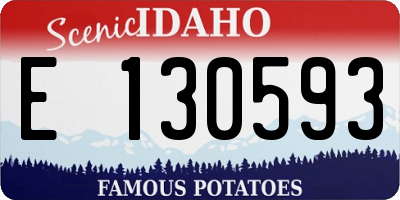 ID license plate E130593