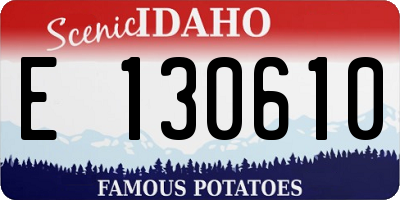 ID license plate E130610