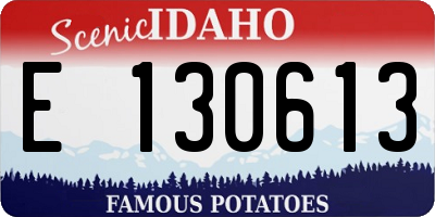 ID license plate E130613